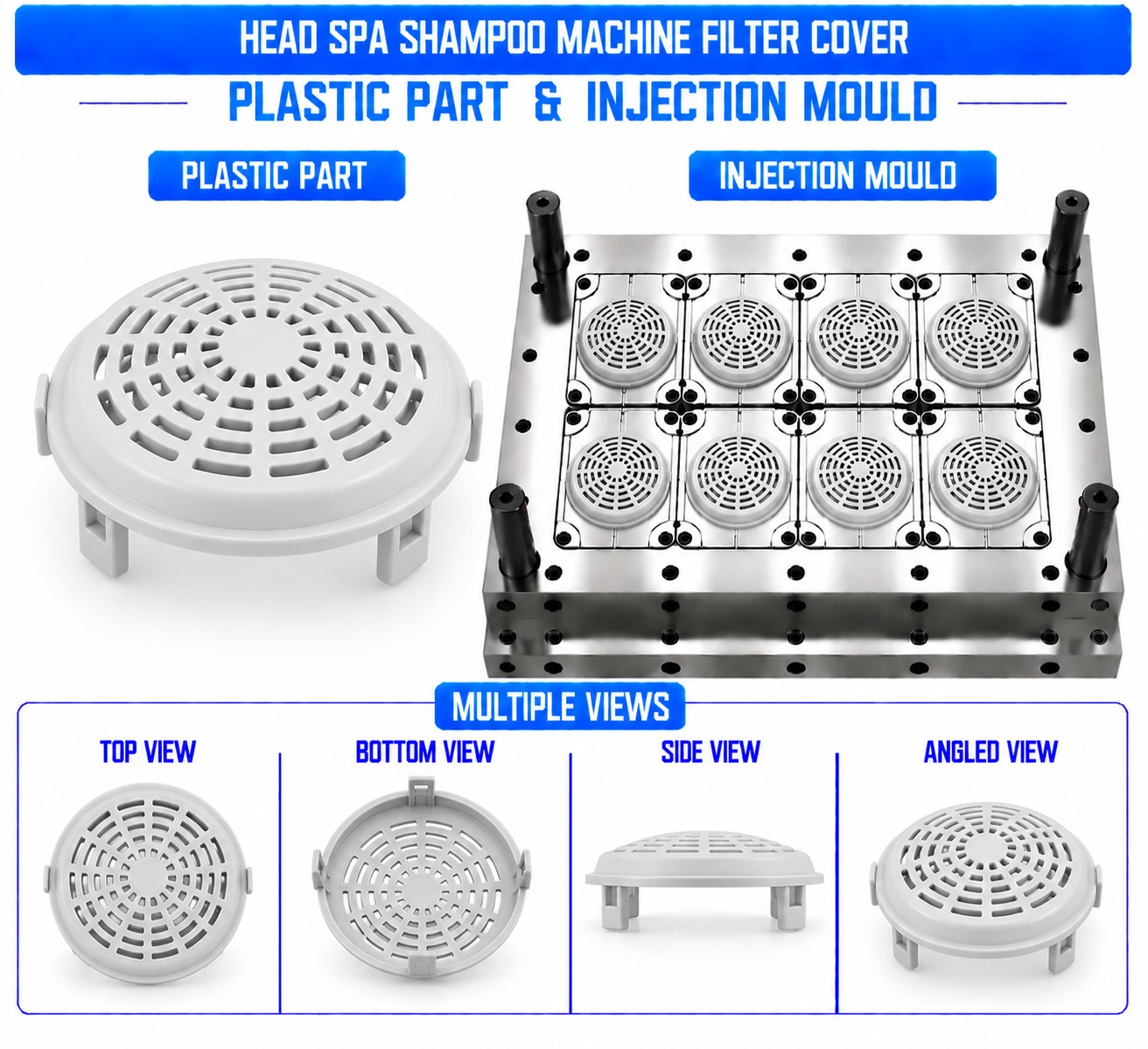 Head Spa Shampoo Machine Plastic Filter Cover Mould and Moulding Services